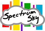 Spectrum Skies Records logo – AI-transparent atmospheric electronic music label with real stories and human touch